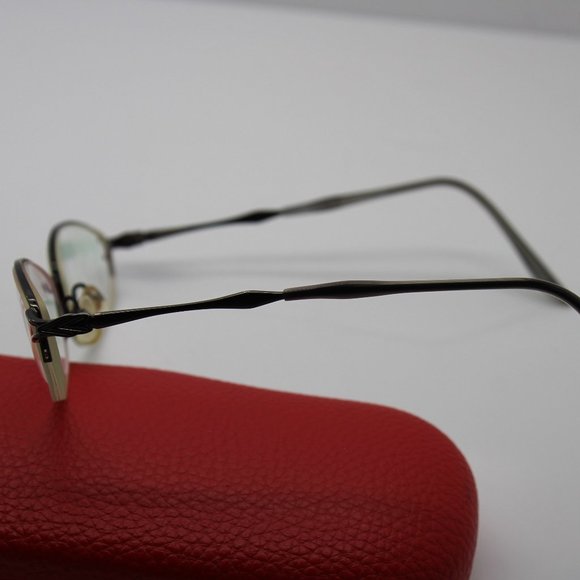 Saks Fifth Avenue S5A 171 Gunmetal P99 Semi Rim Metal Eyeglasses Frame 52-18-135 - Picture 5 of 11